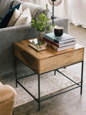 Industrial Storage Side Table