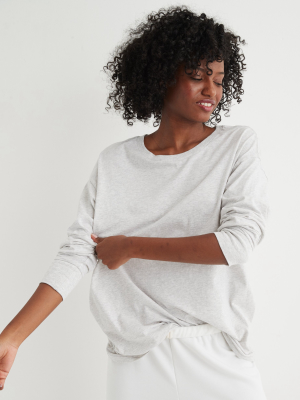 Aerie Long Sleeve Oversized Crewneck T-shirt