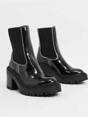 Asos Design Rachel Chunky Chelsea Boots In Black