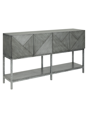 Treasure Trove Magnet Media Console Gray