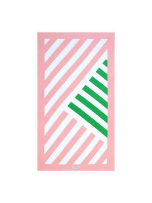 Daniel Beach Towel In Pink/green