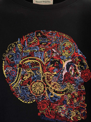 Alexander Mcqueen Embroidered Skull Sweatshirt