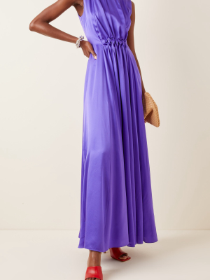 Alesis Shirred Silk Gown