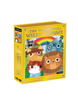 The Wonderful Wizard Of Pawz Bookish Cats 100 Piece Puzzle