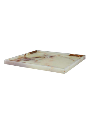 Light Green 16" Onyx Square Place Tray
