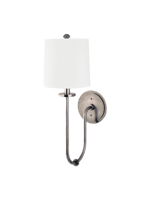 Jericho 1 Light Wall Sconce Historic Nickel