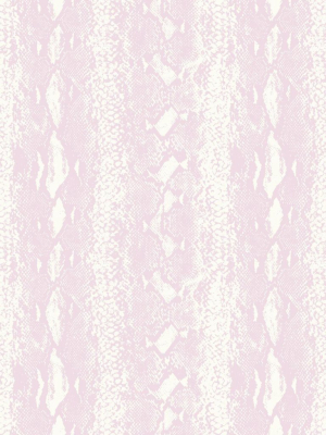 Snake Skin Peel & Stick Wallpaper In Pink And White By Roommates For York Wallcoverings