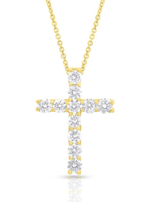 14kt Yellow Gold Diamond Jodi Cross Necklace