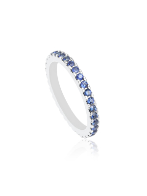 Blue Sapphire Eternity Ring