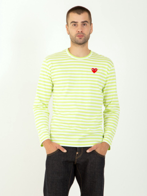 Striped Long Sleeve Heart Tee