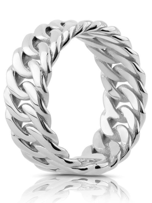 Sterling Silver Cuban Ring