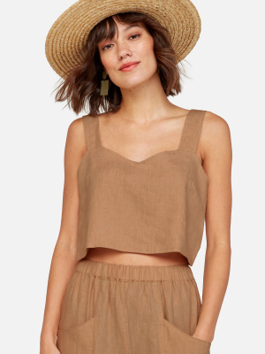 Linen Crop Top