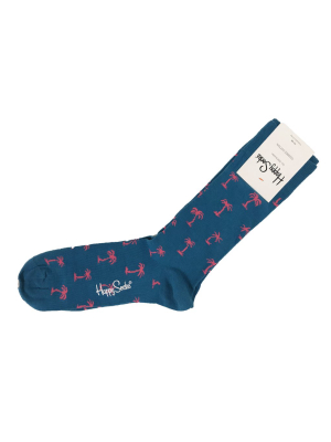 Palm Beach Happy Socks In Turquoise