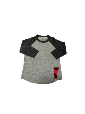 Kid's Grey Vermont Raglan Shirt