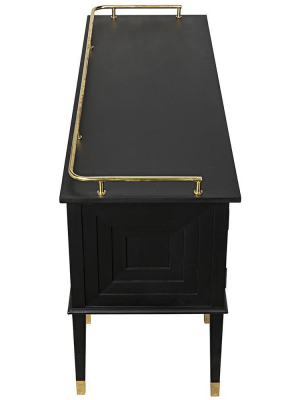 Noir Conveni Sideboard With Brass Detail