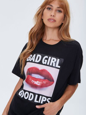 Bad Girl Good Lips Graphic Tee