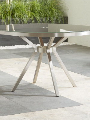 Dune Round Dining Table With Taupe Painted Glass