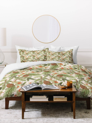 Deny Designs Dash And Ash Cabin In The Woods Duvet Cover Set