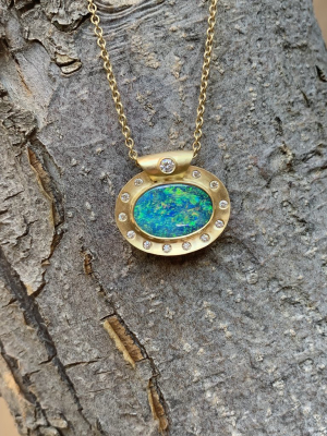 The Lightning Ridge Black Opal Necklace