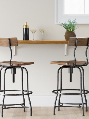 Woodsboro Adjustable Barstool - Threshold™