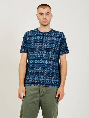 Blanket Stripe Short Sleeve Henley