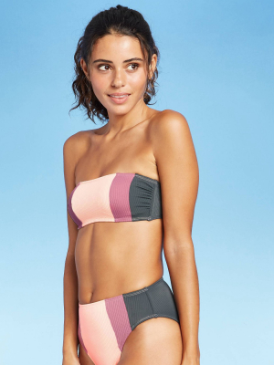 Juniors' Colorblock Bandeau Bikini Top - Xhilaration™ Multi