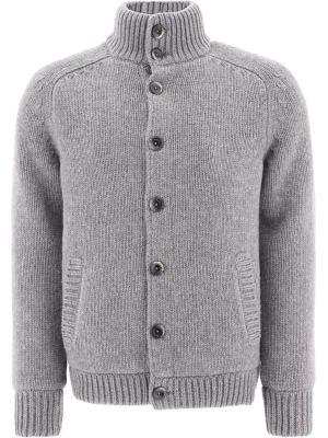 Herno Button Detailed Knitted Cardigan