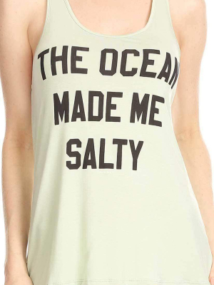 Bear Dance The Ocean Made Me Salty Tank Top T3215