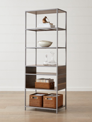 Knox Nickel Tall Open Bookcase