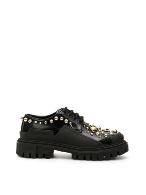 Dolce & Gabbana Stud Embroidery Trekking Derby Shoes