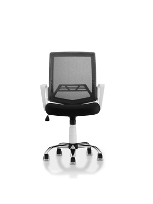 Gary Cushioned Mesh Office Chair White - Mibasics