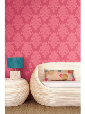 Montserrat Wallpaper In Pink From The Tortuga Collection By Seabrook Wallcoverings