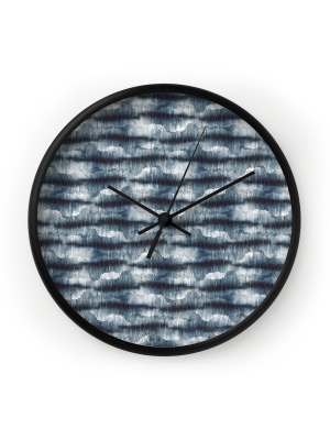 Ninola Design Stone Dark Texture Wall Clock - Deny Designs