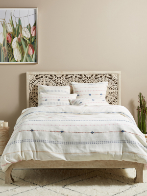 Woven Lapis Duvet Cover