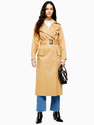 Belted Camel Trench Coat