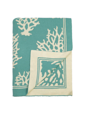The Teal Reef Reversible Patterned Throw