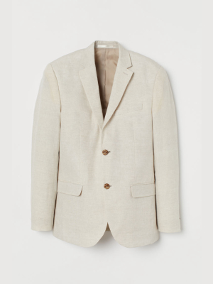 Slim Fit Linen Blazer