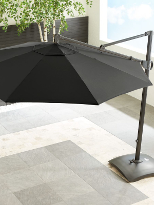 10' Sunbrella ® Charcoal Round Cantilever Umbrella