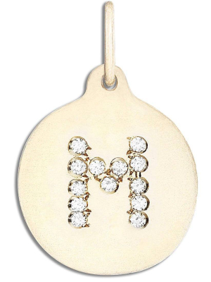 "m" Alphabet Charm Pavé Diamonds