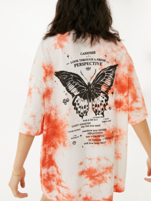 Uo Butterfly Tie-dye Dad Tee