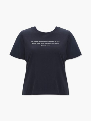 Plus Size Organic Cotton Proverbs Tee