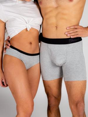 The Gray Area | Heather Grey Matching Couples Underwear 2 Pack