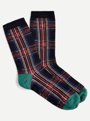 Trouser Socks In Festive Tartan