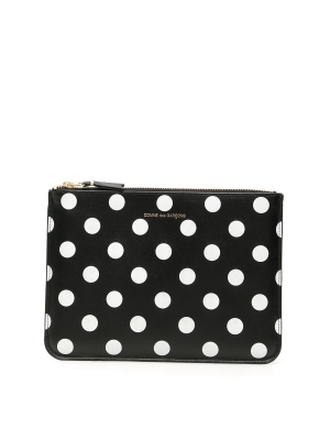 Comme Des Garçons Wallet Polka Dot Clutch