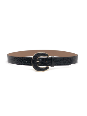 Palmer Croco Leather Belt