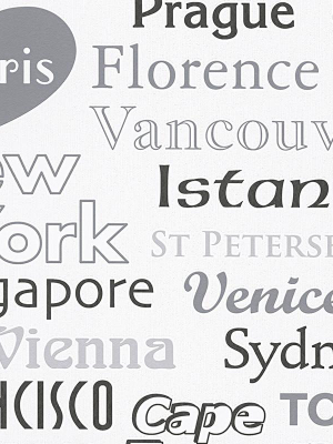 Cities Wallpaper In Grey Design By Bd Wall