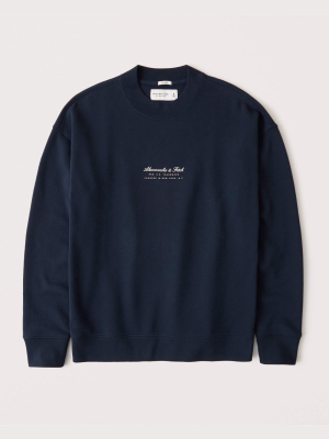 Logo Mock-crew Sweatshirt