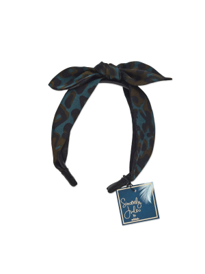 Sincerely Jules By Scunci Leopard Headband W/bow