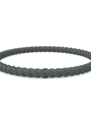 Braided Stackable Silicone Bracelet - Slate