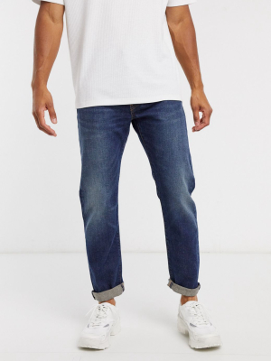 Levi's Wellthread 502 Slim Tapered Fit Jeans In High Tide Indigo